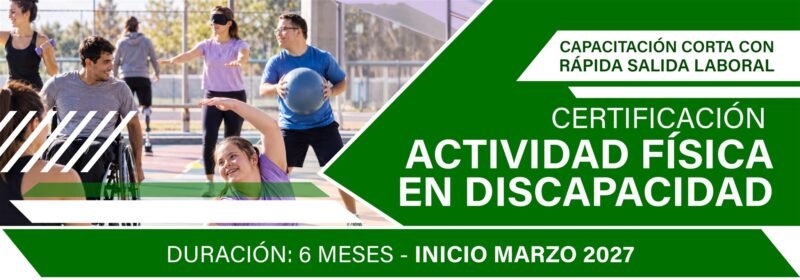 Flyer Certificación Actividad Física en Discapacidad – Inicio marzo 2027 (banner)