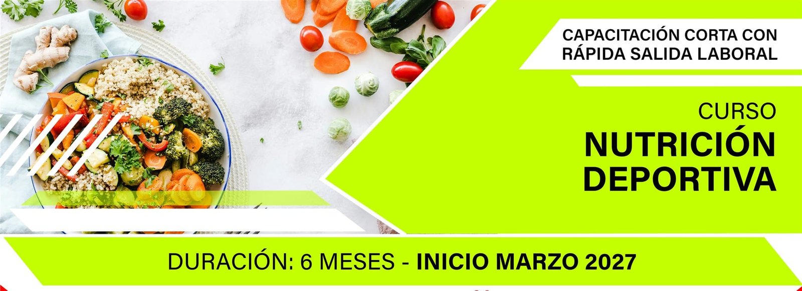 Flyer Curso Nutrición Deportiva – Inicio marzo 2027